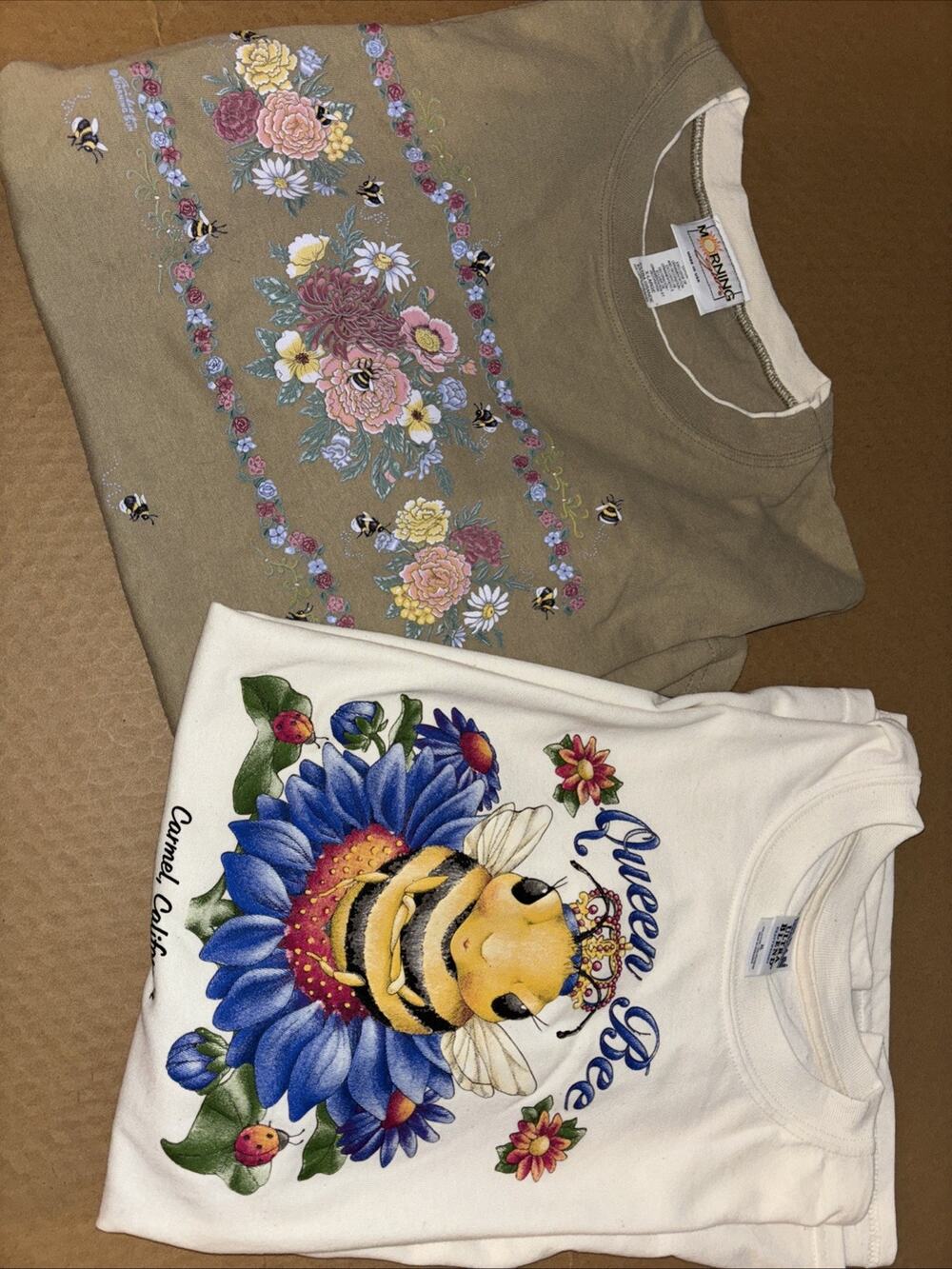 Bee Lover’s Vintage T-shirt Bundle 2 Shirts XL Women’s